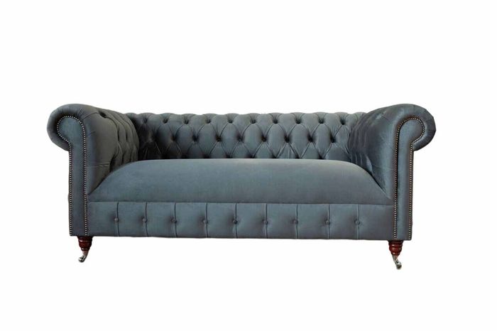 Chesterfield Textil Sofa 3 Sitzer Dreisitzer Luxus Möbel Design Lounge