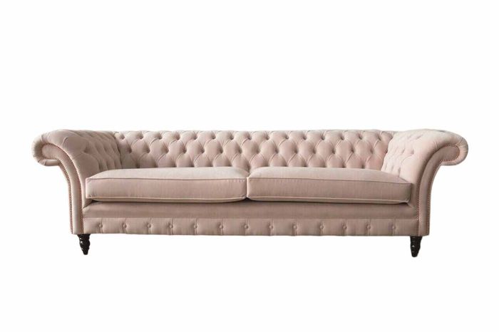 Rosa Viersitzer Polster Sofa 4er Sitz Möbel Big Sofas Couch 245cm Neu