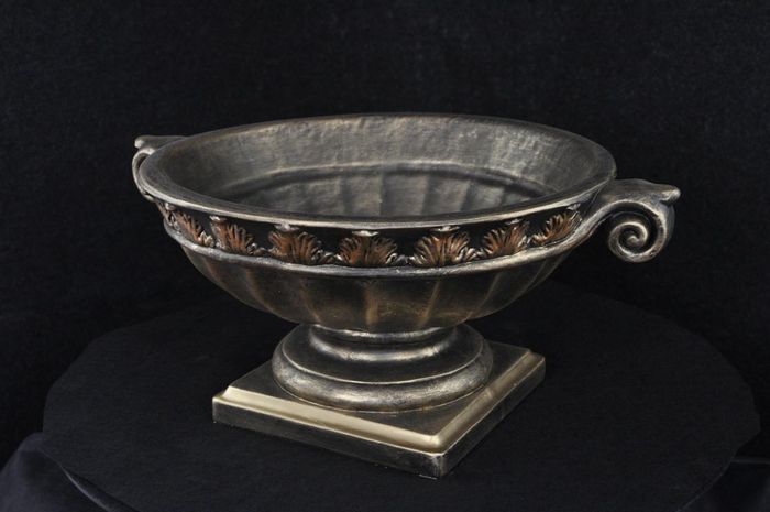 Schale Design XXL Obst Schale Dekoration Tisch Vase Klassischer Marmor 23cm