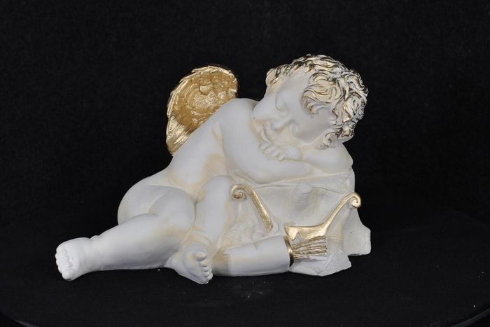 Figur Skulptur Engel Skulpturen Figuren Amor 24cm Design Statuen Statue PG0627
