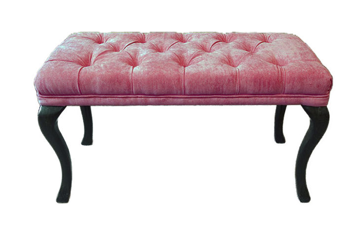 Chesterfield Hocker Beistellhocker Ottomane Couch Leder Stoff TORBAY II Neu