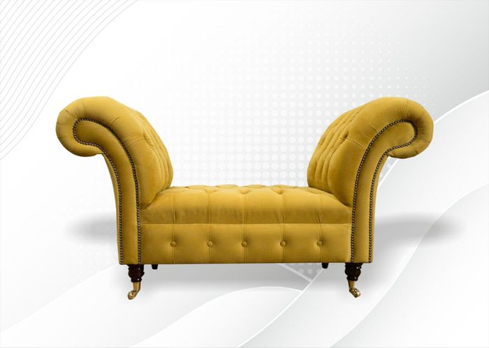 Design Chesterfield Stoff Couch Sessel 1.5 Sitzer Polster Sofas Lounge Club Neu