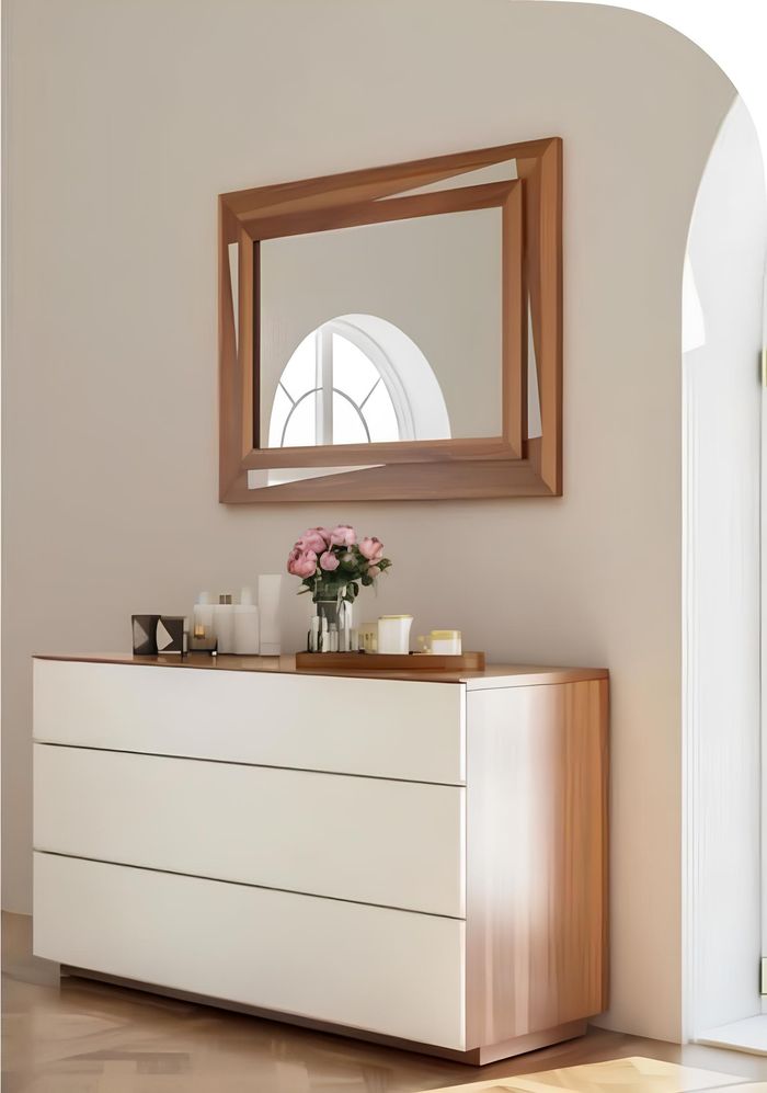 Weiß Braune Schlafzimmerkommode Luxus Konsole Stauraum Edle Echtholzmöbel