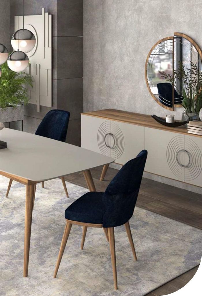 Blauer Esszimmerstuhl Luxus Moderne Küchenmöbel Designer Holzmöbel