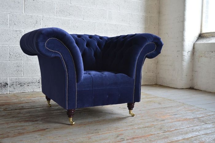 Chesterfield Design Polster Fernseh Sessel Couch Sitz Lehn Sofas Design Neu 375