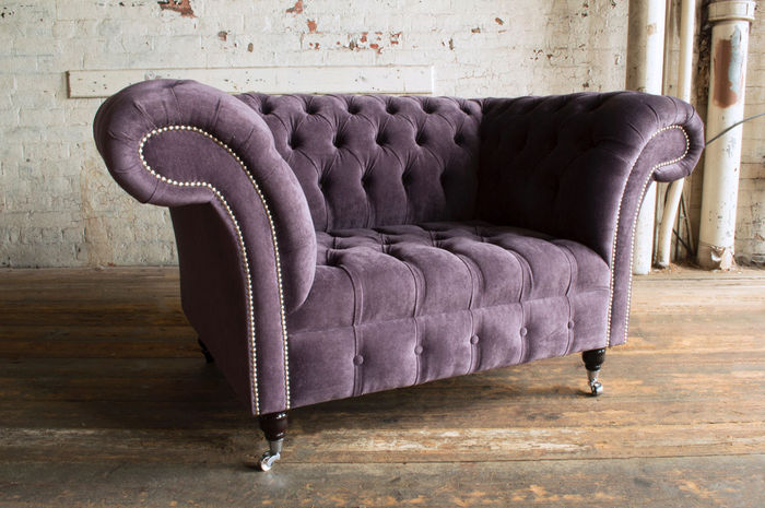 Chesterfield Design Polster Fernseh Sessel Couch Sitz Lehn Sofas Design Neu 377