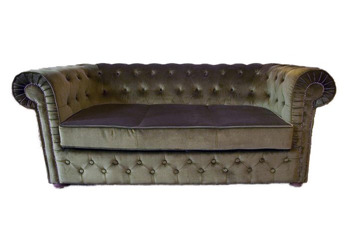 Chesterfield Samt Textil Sofa Couch Sofa Designer Garnitur Polster Sofas Neu