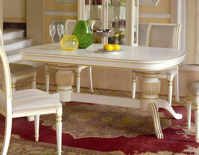 Barock Rokoko Stil Möbel Esstisch Tische Esszimmer Garnitur Tisch 170*110cm neu