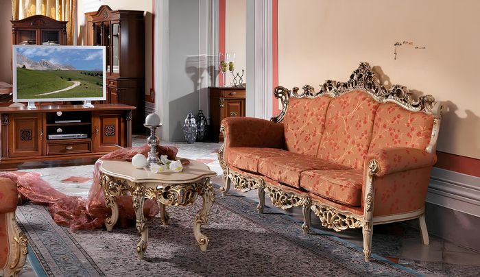 Sofa Barock Rokoko Klassische Dreisitzer 3 Sitzer Couch Polster Sofas Couchen