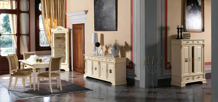 Komplette Esszimmer Garnitur 4x Stühle Anrichte 8tlg. Set Tisch Kommode Gruppe