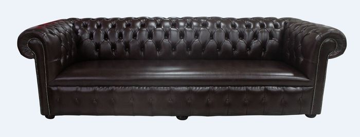 Chesterfield Design Luxus Polster Sofa Couch Sitz Garnitur Leder Textil Neu #230