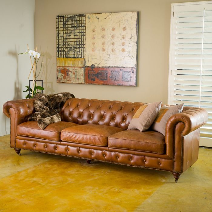 Chesterfield Sofa Polster Designer Sofas Sitz Garnitur Couch Ledersofa 2016-06