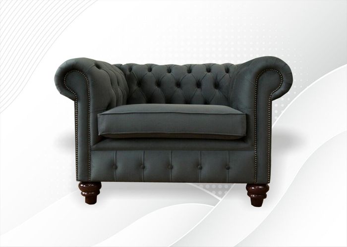 Design Chesterfield Sessel 1 Sitzer Couch Polster Luxus Klassische Textil Sofas