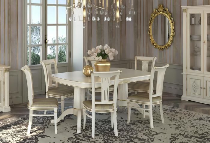 Set 4x Stuhl Stühle Esszimmer Garnitur Möbel Lehn Design Sitzmöbel Gruppe Holz