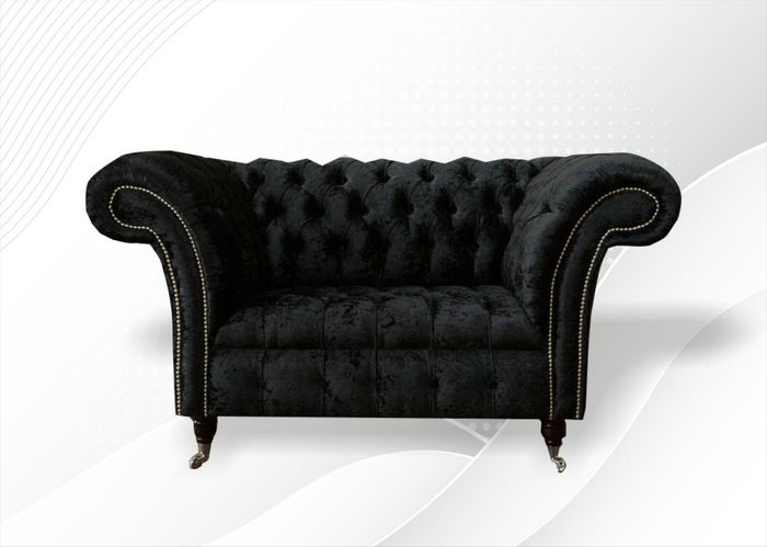 Chesterfield Sessel Design Polster Sofa Couch Couchen Sofas Textil Stoff Lounge