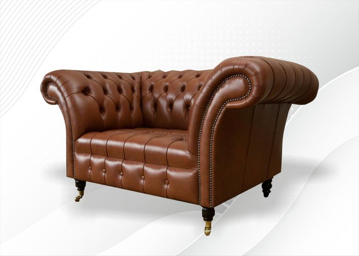 Chesterfield Sessel Leder Braun Kreative Möbel Neu Wohnzimmer Modern Design