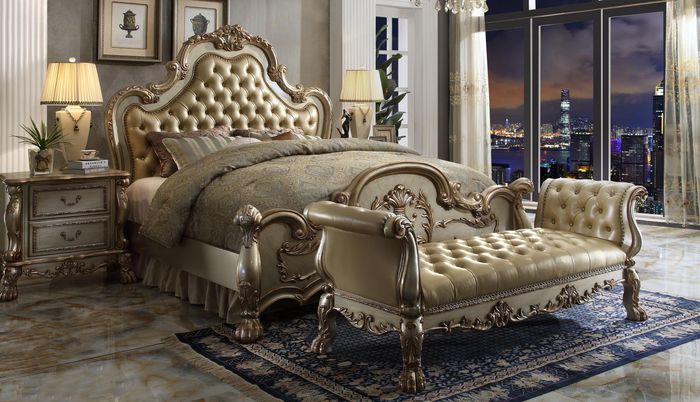 Chaiselounge Sofa Liege Couch Liegen Chaise Leder Barock Rokoko Chesterfield neu