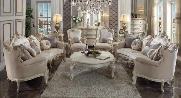 Sofagarnitur 4tlg. Sofa Set Design Couchen Polster Couch Barock Rokoko Garnitur