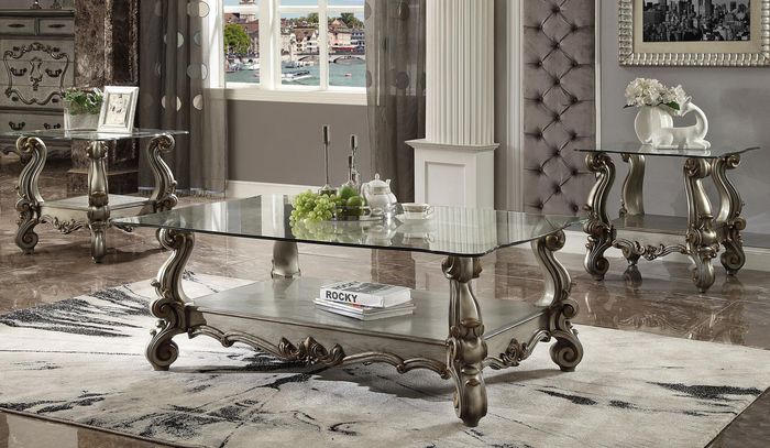 Edler Designer Couchtisch Beistelltisch Sofa Wohnzimmer Tisch Barock Rokoko Neu