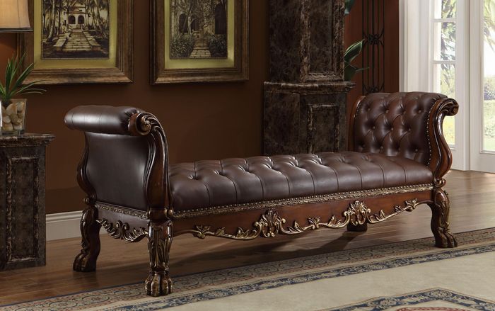 Chesterfield Chaiselongues Liege Ottomane Sofa Echtes Leder Relax Chaise Neu