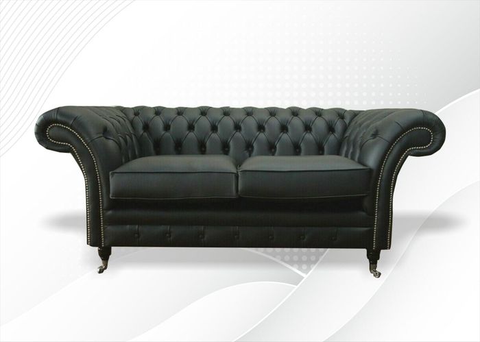 Chesterfield Luxus 2 Sitz Couch Polster Sofa Textilleder Couchen Garnitur Neu
