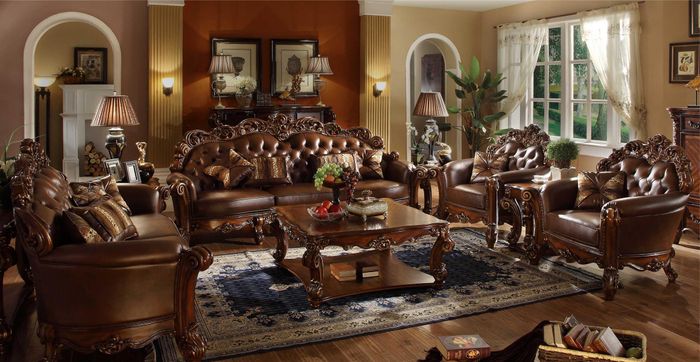Sofagarnitur 3+2 Sitz Set Design Sofas Polster Couchen Leder 2tlg. Chesterfield