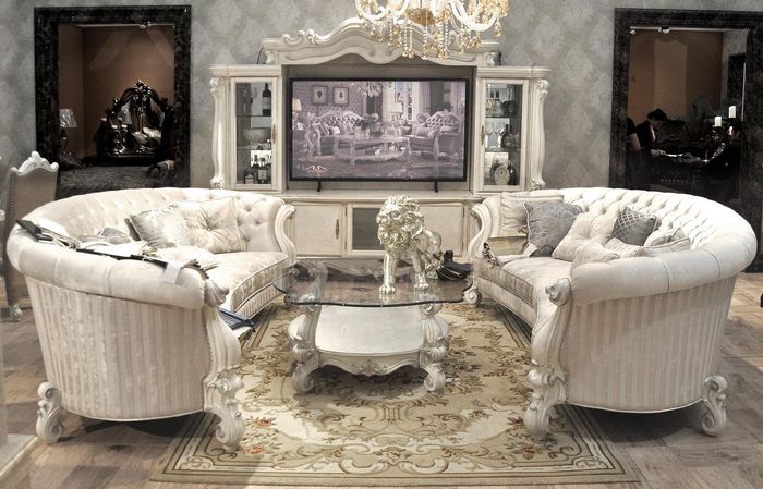 Komplett Set Sofagarnitur 4+4 Sitzer Designer Wohnlandschaft 2 tlg. Gruppe Neu