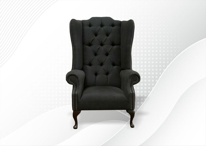 Chesterfield Ohrensessel Sofa Sessel Klassische Stuhl Lounge Club Möbel Samt Neu