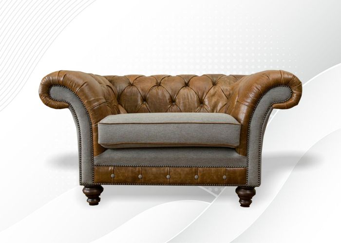 Sessel 1 Sitzer Chesterfield Kunstleder Polster Sofas Design Luxus Couch Sofa