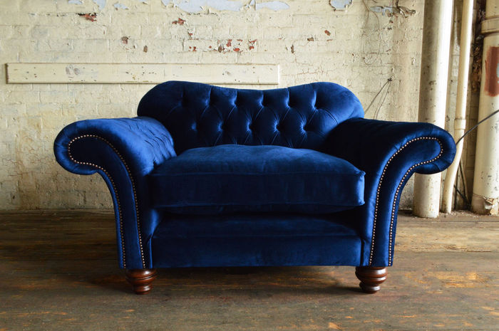 Chesterfield Sessel Fernseh Design Polster Sofa Couch Couchen Sofas Textil 1055