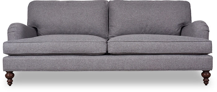 Design Grau Sofa 3 Sitzer Chesterfield Stoff Couch Polster Sofas Textil Couchen