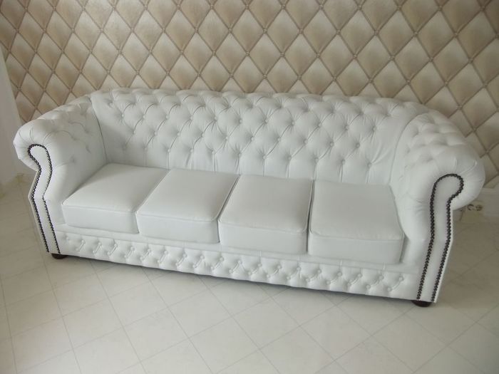 LEDERSOFA CHESTERFIELD 4-SITZER ENGLAND SOFA LEDER GARNITUR NEU DESIGN