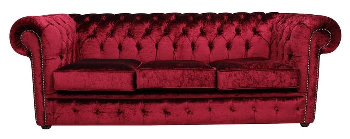 Chesterfield Design Luxus Polster Sofa Couch Sitz Garnitur Leder Textil Neu #251