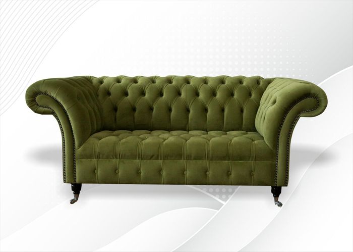 Sofa 2 Sitzer Design Sofas Polster Couchen Stoff Relax Moderne Chesterfield Neu
