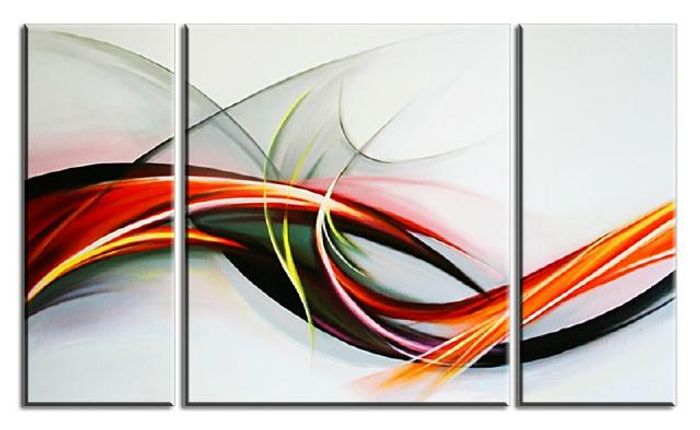 ABSTRAKT ÖL BILD GEMÄLDE ÖLBILD LEINWAND ECHTE HANDARBEIT 60X70CM+ 20X60CM 03805