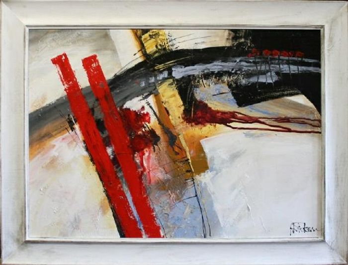 Abstrakt Bild Gemälde Modern Echt Ölbild ÖLGEMÄLDE MIT RAHMEN - G06779
