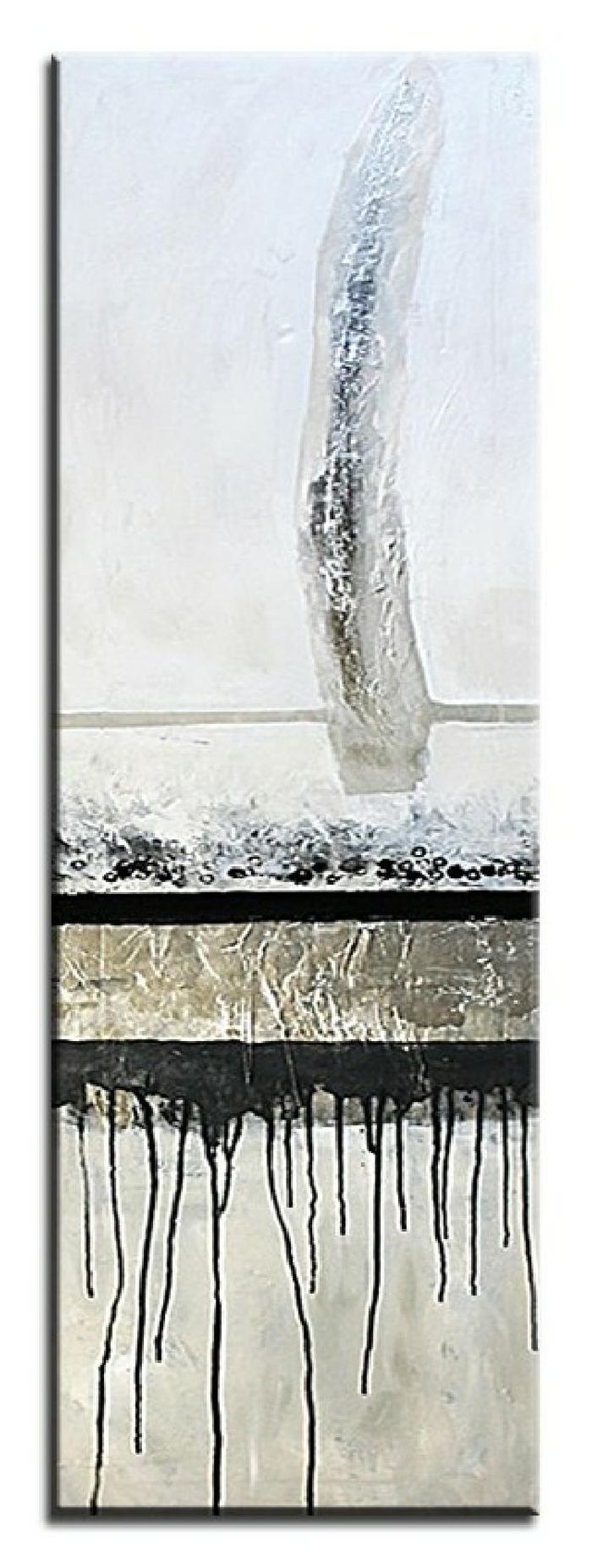 ABSTRAKT BILD GEMÄLDE MODERN ÖLBILD AUF LEINWAND ECHTE HANDARBEIT 50X150CM 10029