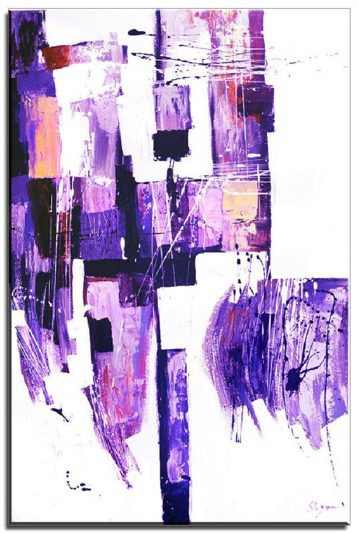 ABSTRAKT MODERN GEMÄLDE ÖLBILD BILD LEINWAND ECHTE HANDARBEIT 60x90cm - G15921