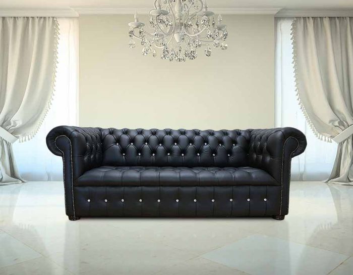 Chesterfield Sofa Couch Polster Garnitur 3 Sitzer Sofas Klassisch Neu William