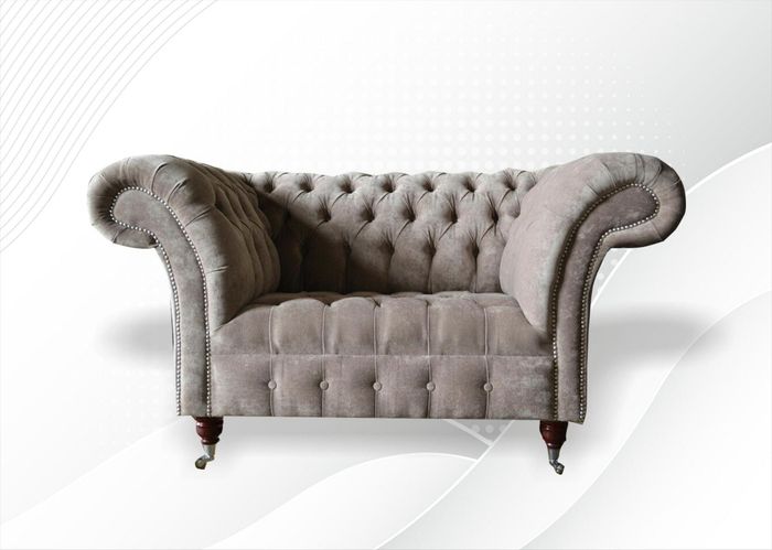 Chesterfield Sessel xxl big Möbel Neu Wohnzimmer Textil Stoff Luxus Modern neu
