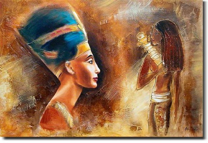 Ägypten Kleopatra Ölbilder Keilrahmen Gemälde Leinwand Ölbild Bild Bilder G02732