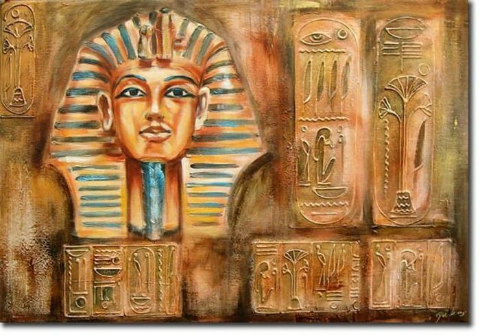 Ägypten Pharao Keilrahmen Ölbilder Gemälde Leinwand Ölbild Bild Bilder G02741