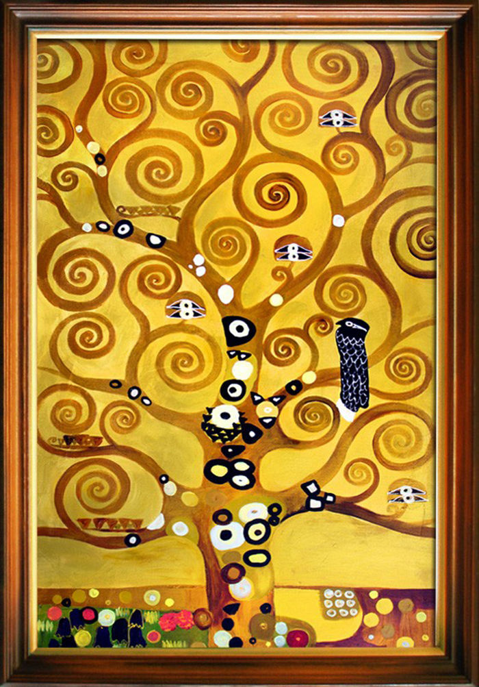 Gustav Klimt Gemälde Bild Bilder Handarbeit Kunst Abstrakt Ölbild Rahmen G04450