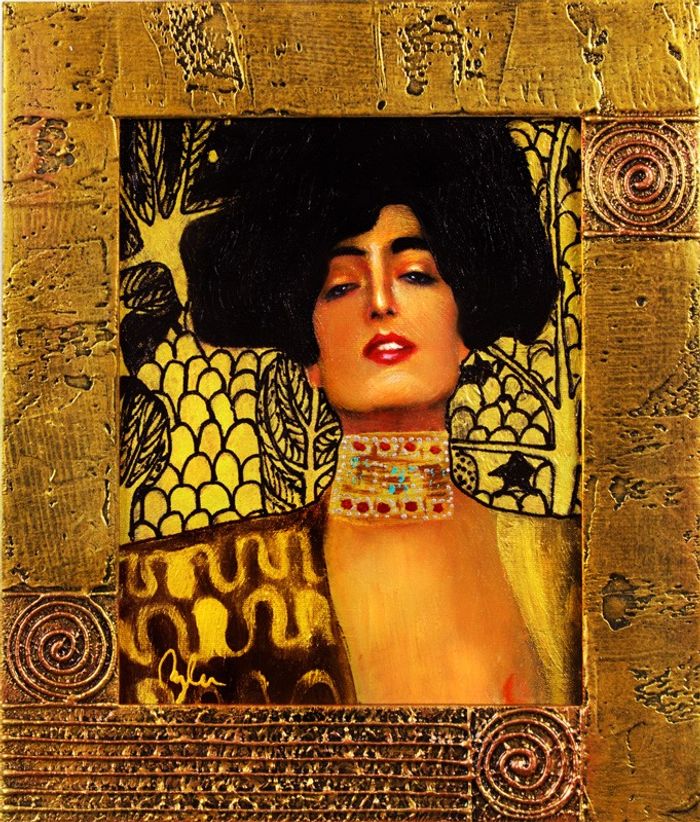 GUSTAV KLIMT BILDER ÖLBILD BILD ÖLGEMÄLDE GEMÄLDE RAHMEN ECHTE GEMÄLDER G16123