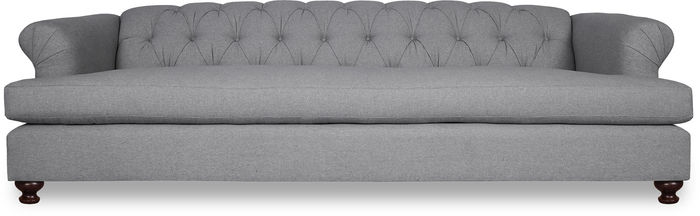 Design Sofa 3 Sitzer Chesterfield Stoff Couch Sofa Polster Sofas Neu Grau Textil