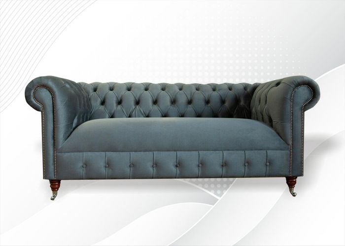 Sofa 3 Sitzer Wohnzimmer Modern Design Couchen Sofa Grau Textil Möbel Textil Neu