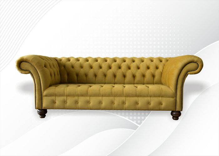 Sofa 3 Sitzer Textil Sofas Couch Polster Garnitur Sofagarnitur Chesterfield Neu