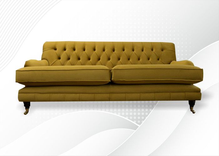 Chesterfield Gelb Sofa Stoff Wohnzimmer Design Couchen Polster Sofas Neu Textil