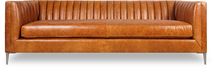 Sofa 3 Sitzer Couch Chesterfield Polster Sitz Garnitur Leder Hellbraun Textil