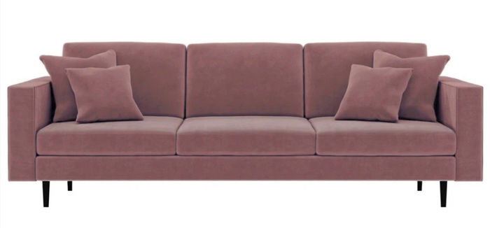 Rosa Stoff Wohnzimmer xxl big Viersitzer Design Couchen Polster Sofa Sofas Neu